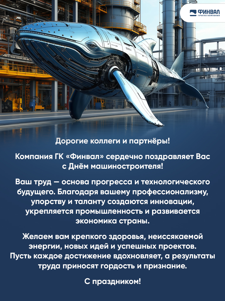 ГК "Финвал" поздравляет с Днем машиностроителя 2025!